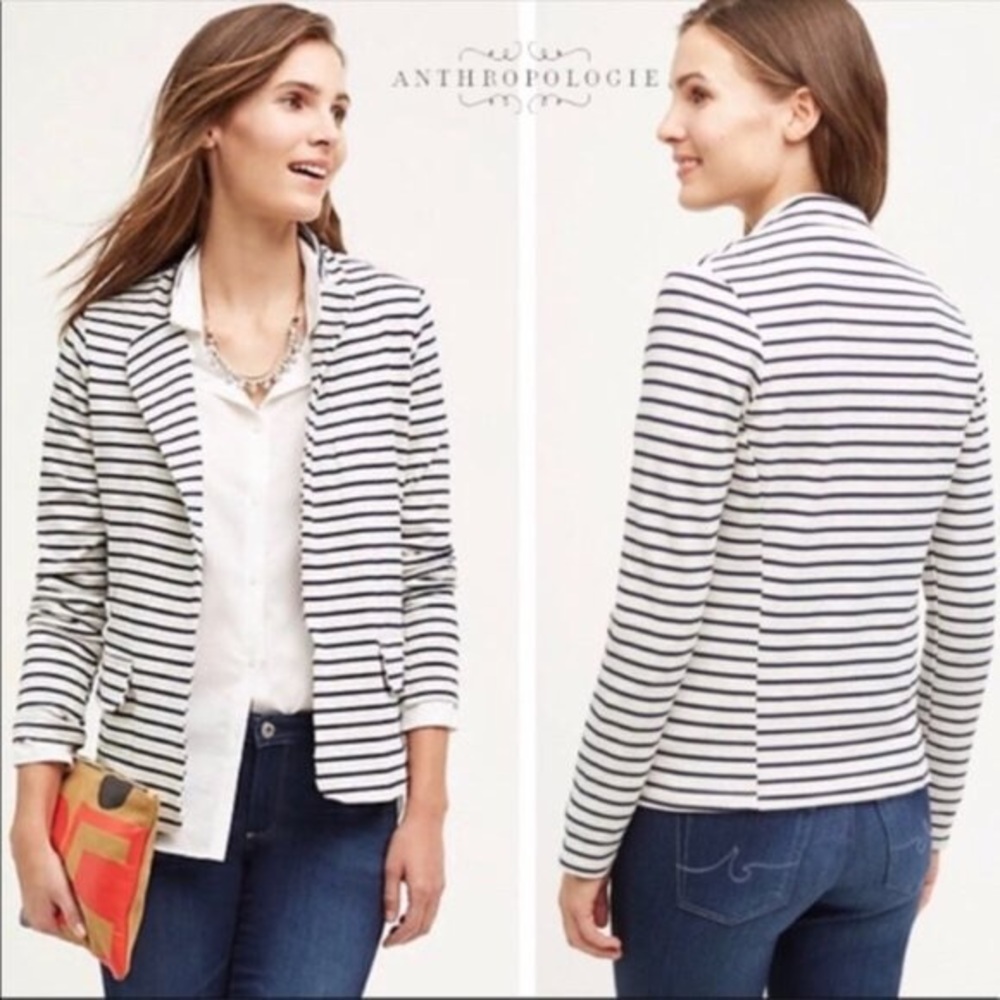 NWT Anthro Striped Blazer